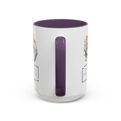 Personalized Initial Floral Skull Accent Coffee Mug
