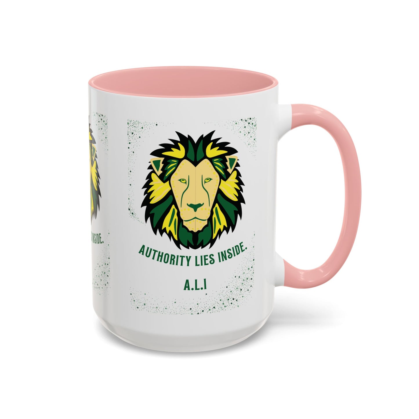 Personalized Initial Lion Accent Coffee Mug