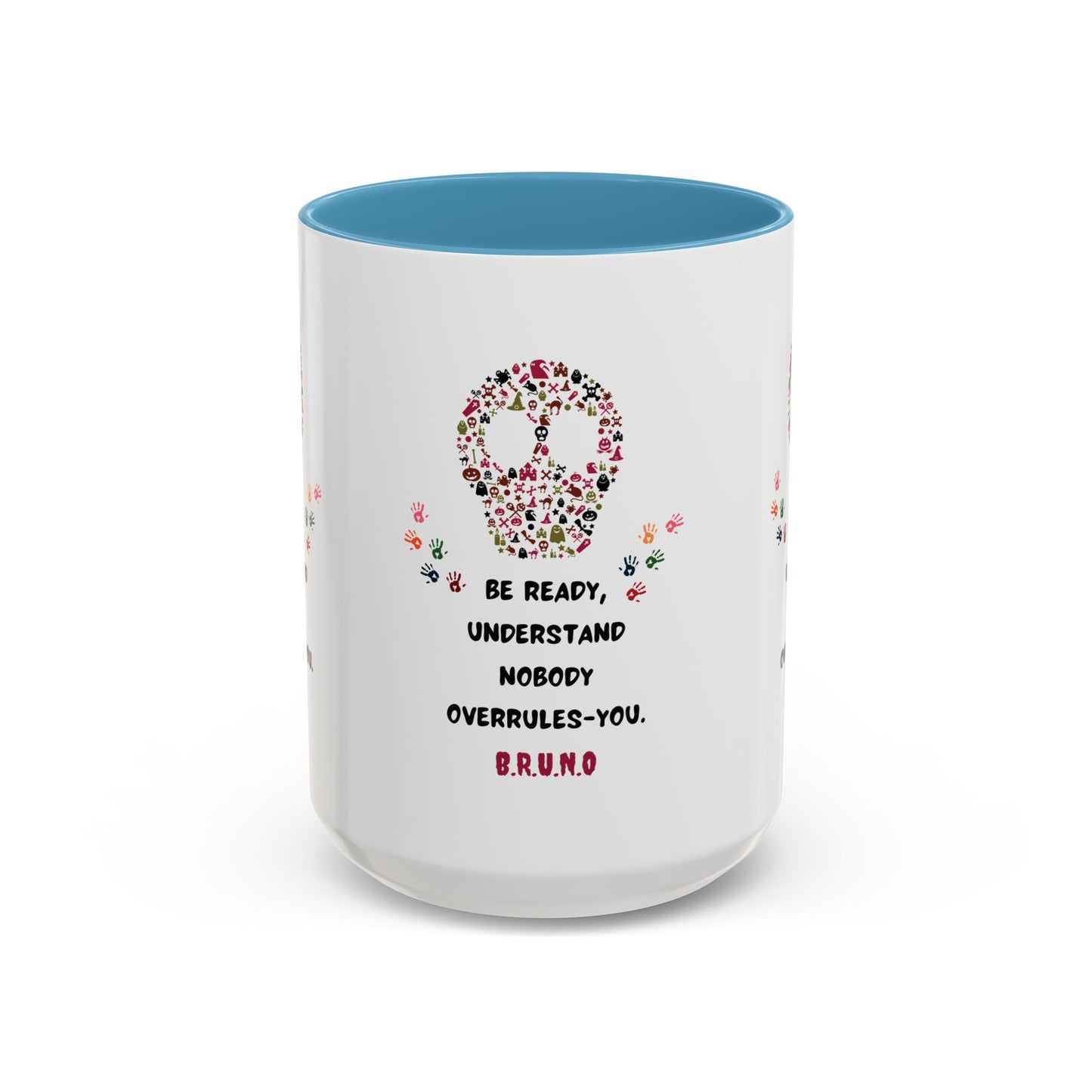 Personalized Initial Floral Skull Accent Coffee Mug