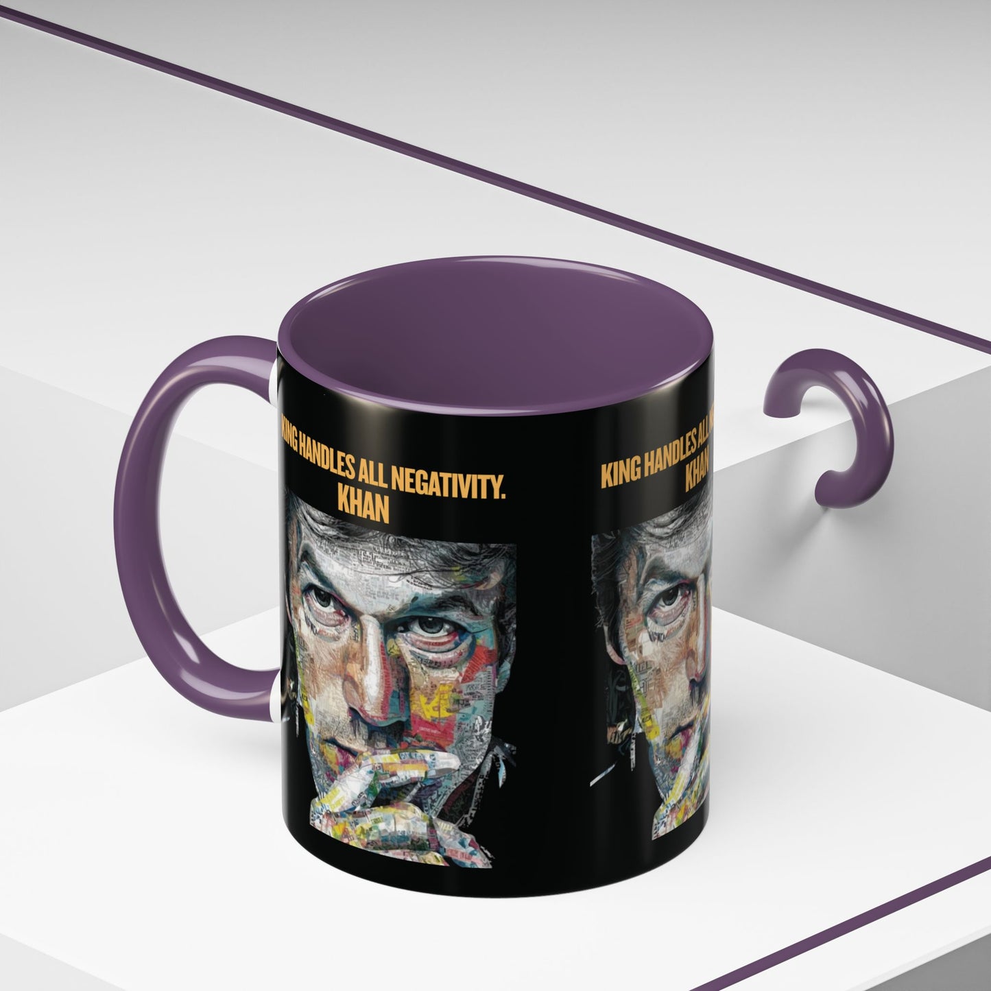 Personalized Initial Khan Accent Coffee Mug