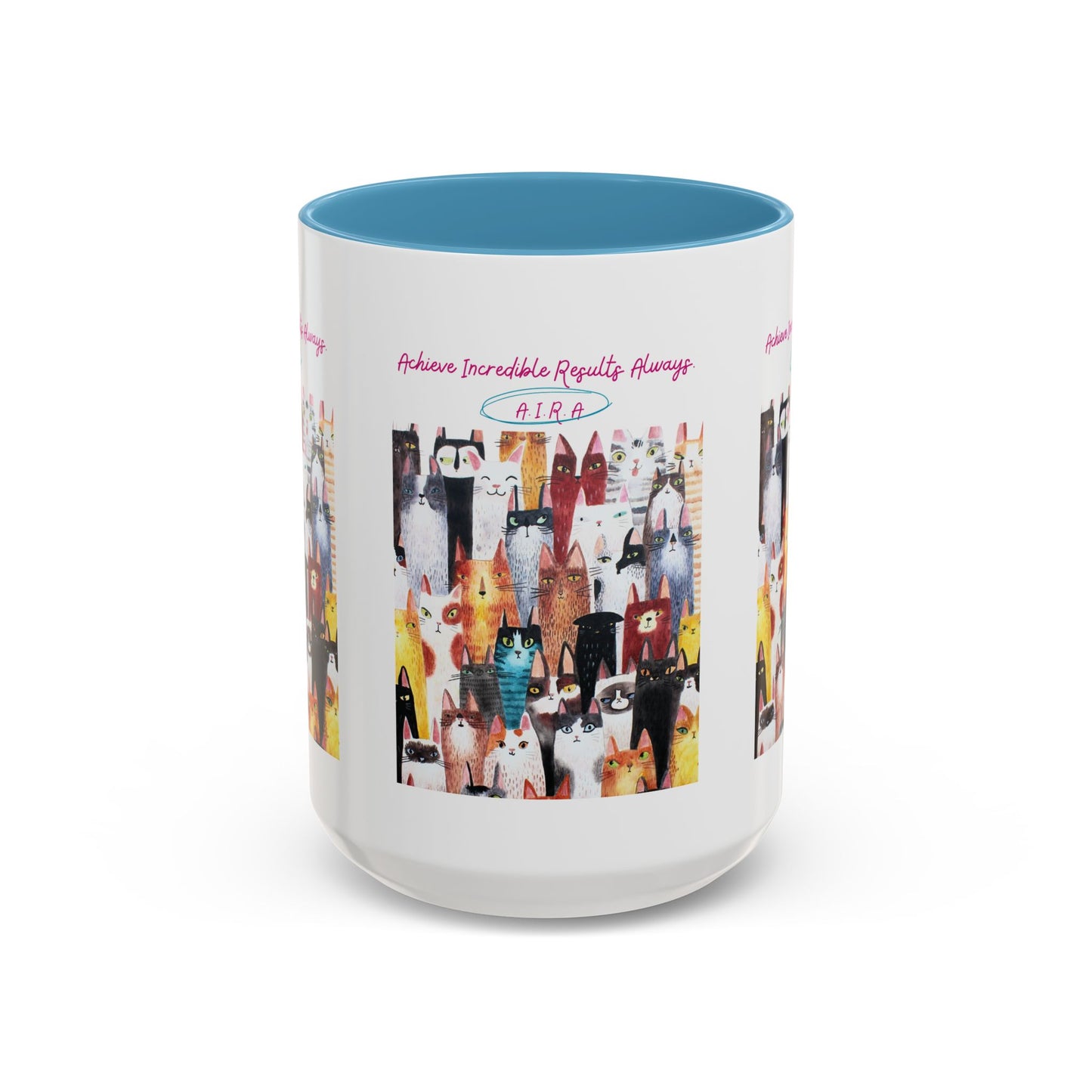 Personalized Initial Cat Collage Accent Coffee Mug