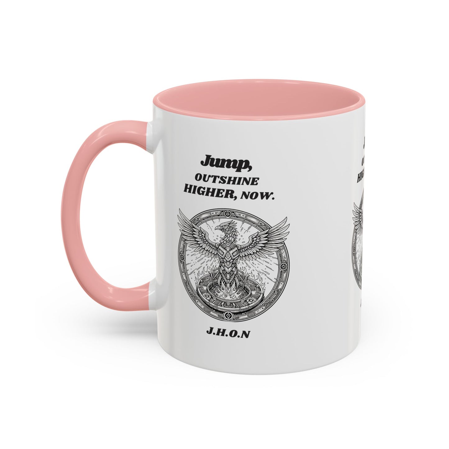 Personalized Eagle Circle Accent Coffee Mug