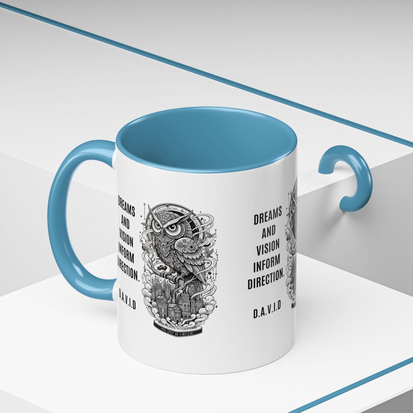 Personalized Owl Vision Accent Coffee Mug