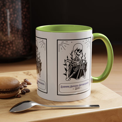 Personalized Initial Skeleton Accent Coffee Mug