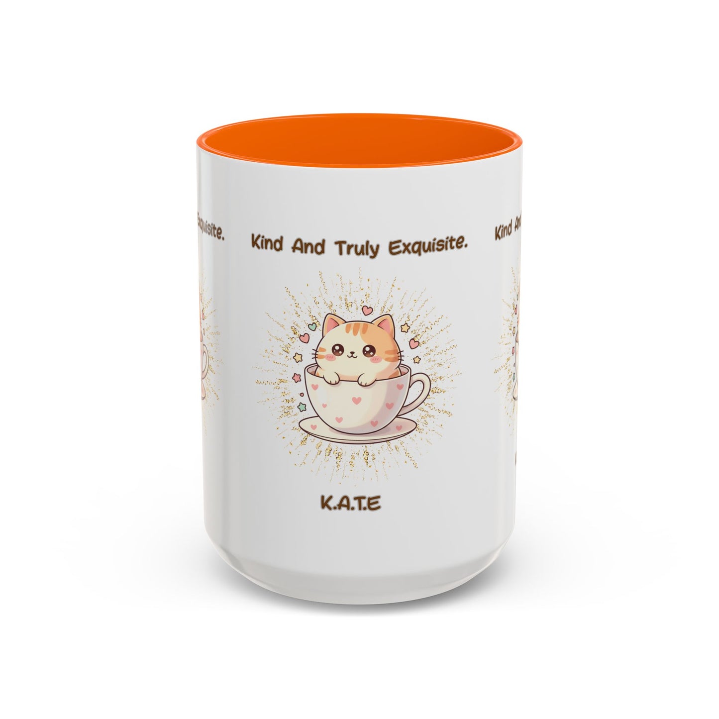 Personalized Initial Exquisite Cat Accent Coffee Mug