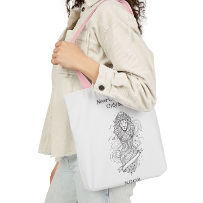 Personalized Initial Quote Girl Lion Canvas Tote Custom Name