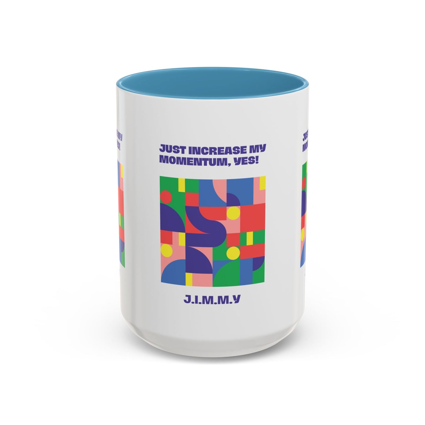 Personalized Initial Colorful Momentum Accent Coffee Mug