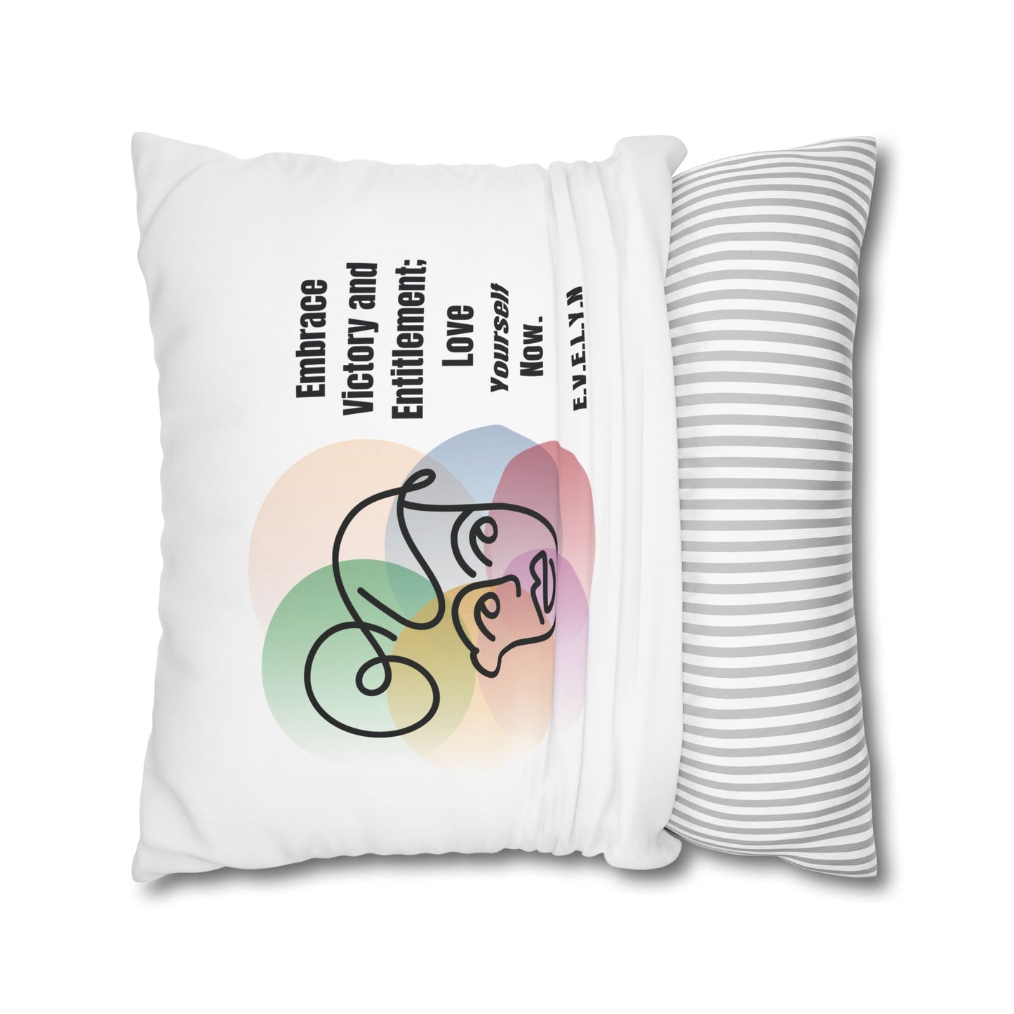 Personalized Initial Quote Simple Girl — Custom Sayings on Square Poly Canvas Pillowcase