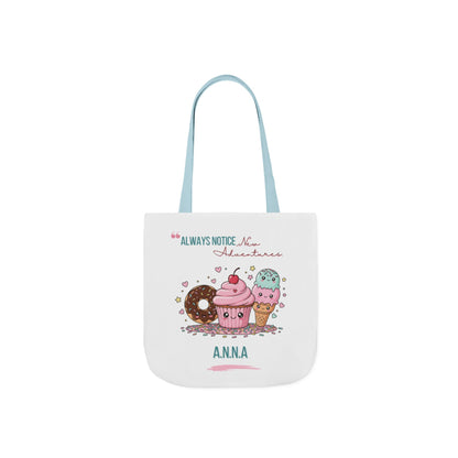 Personalized Initial Quote Sweet Treat Canvas Tote Custom Name