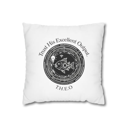 Customized monogrammed pillowcase with personalized quote. High-quality poly canvas square cushion cover, ideal for housewarming, wedding, or anniversary gifts with bespoke text.