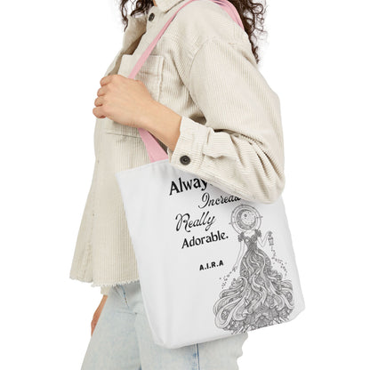 Personalized Initial Quote Light Girl Canvas Tote Custom Name