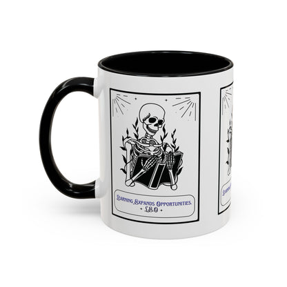 Personalized Initial Skeleton Accent Coffee Mug