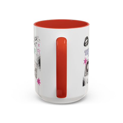 Personalized Cassette Vibes Accent Coffee Mug