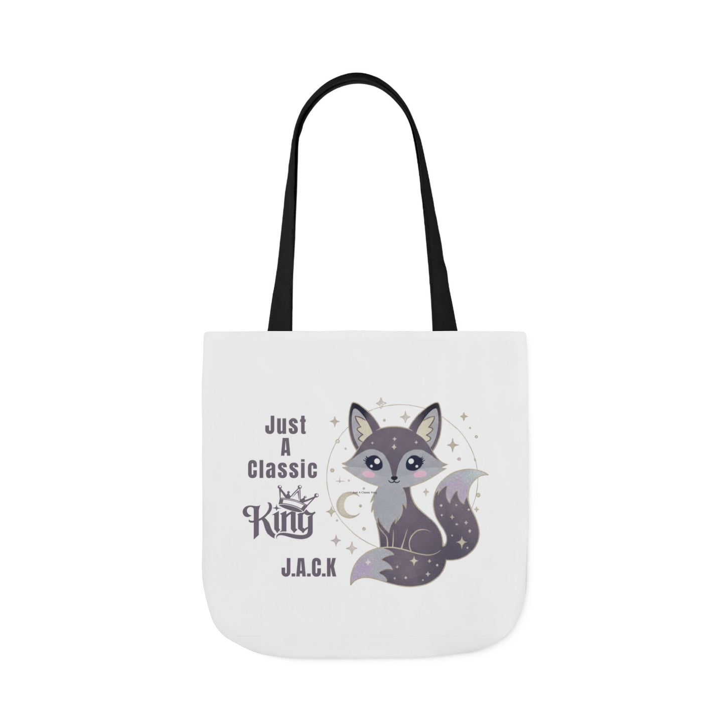 Personalized Initial Quote Fox King Canvas Tote Custom Name