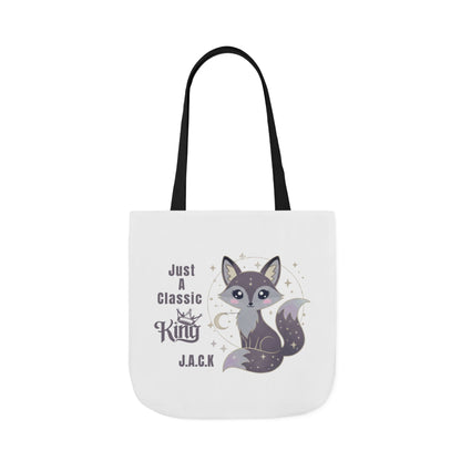 Personalized Initial Quote Fox King Canvas Tote Custom Name