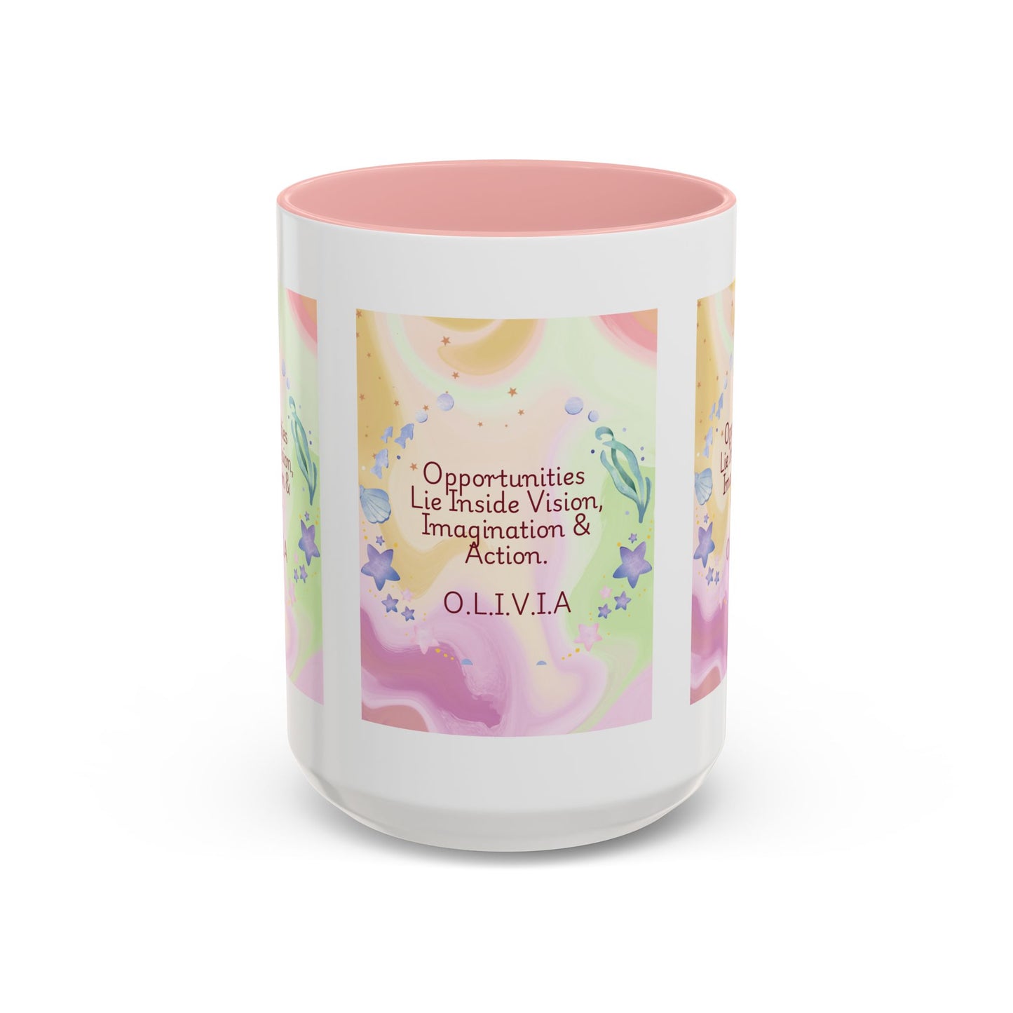 Personalized Ocean Theme Accent Coffee Mug