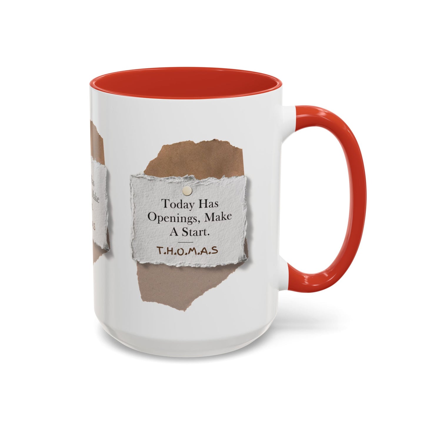 Personalized Torn Paper Note Accent Coffee Mug
