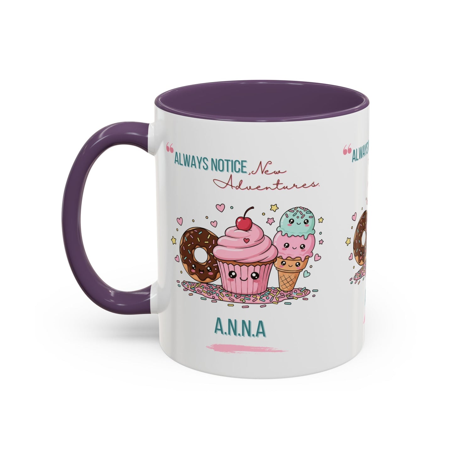 Personalized Initial Sweet Treat Accent Coffee Mug