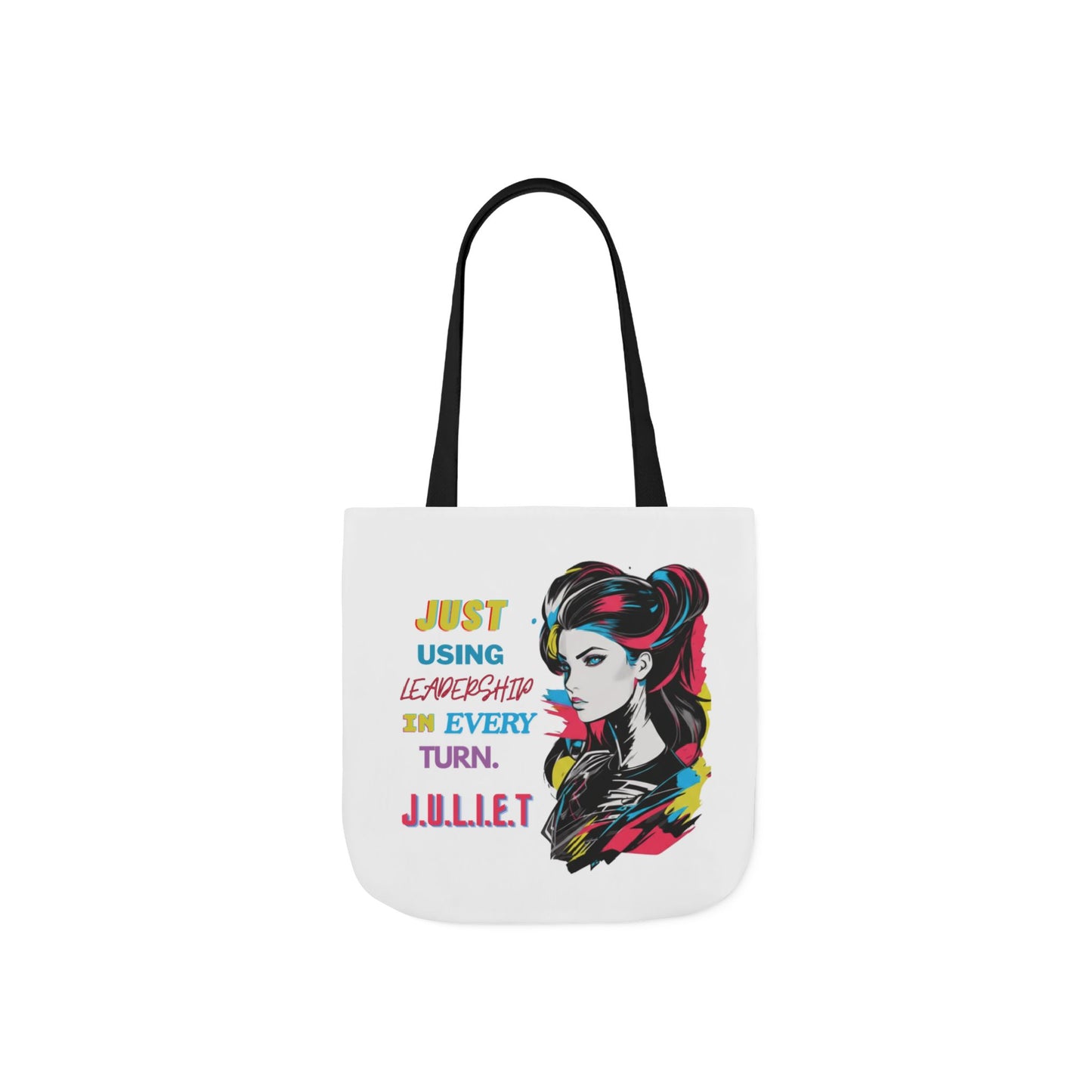 Personalized Initial Quote Cosmetic Colorful Girl Tote Custom Name