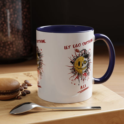 Personalized Split Smile Skull Accent Coffee Mug