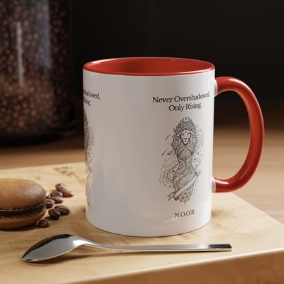Personalized Girl Lion Accent Coffee Mug