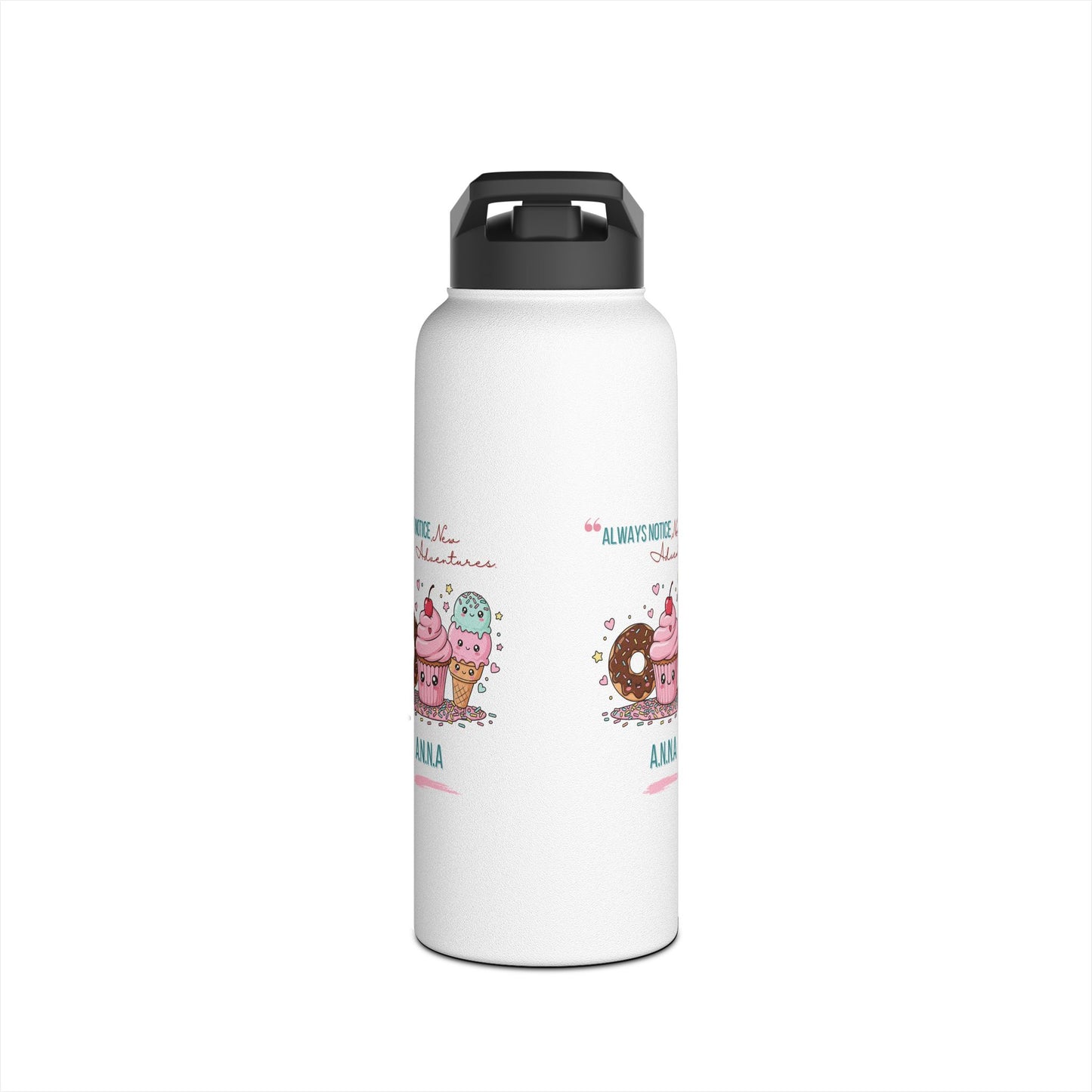 Personalized Initial Quote Sweet Treat Stainless Steel Water Bottle