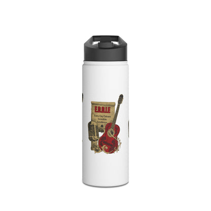 Personalized Initial Quote Guitar Stainless Steel Water Bottle