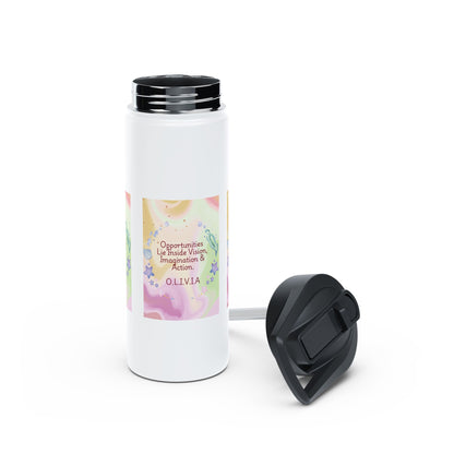Personalized Initial Quote Ocean Theme Stainless Steel Water Bottle