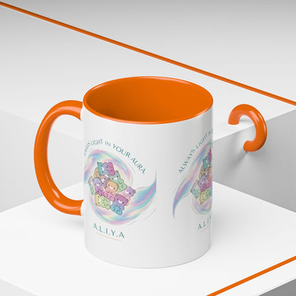 Personalized Initial Cloud Collage Accent Coffee Mug