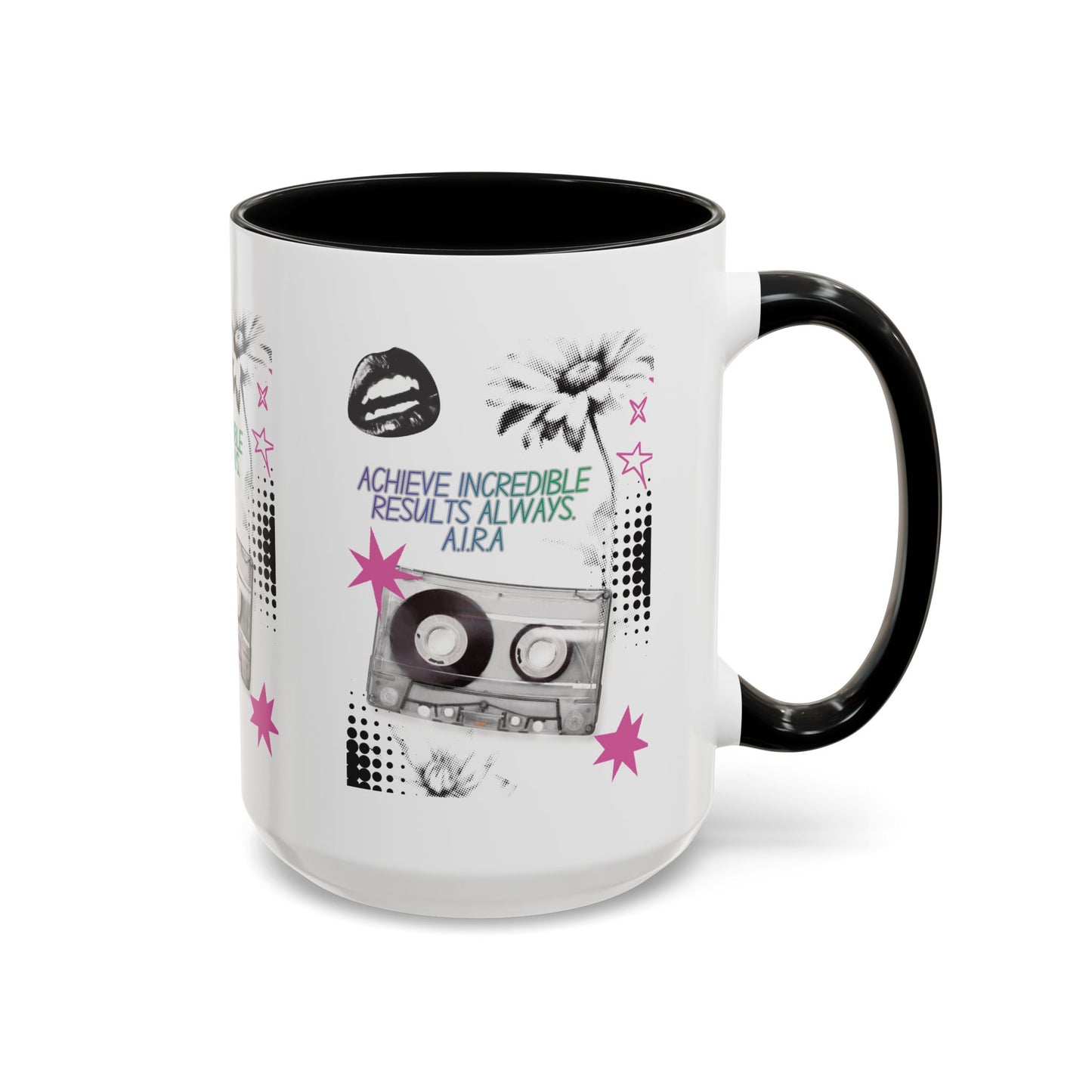 Personalized Cassette Vibes Accent Coffee Mug