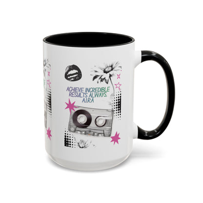 Personalized Cassette Vibes Accent Coffee Mug