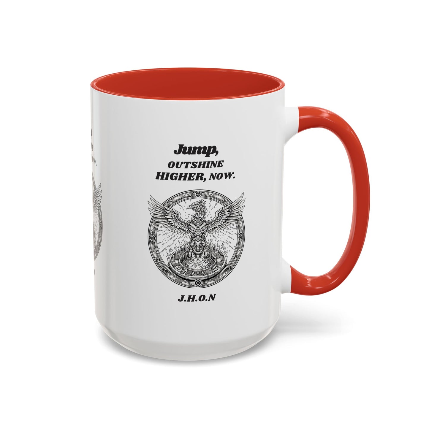 Personalized Eagle Circle Accent Coffee Mug