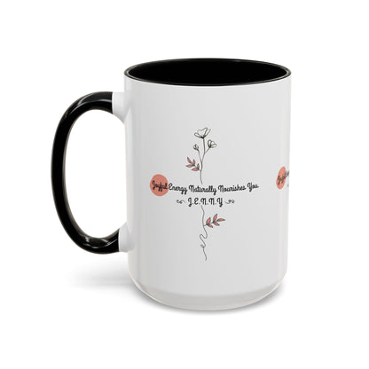 Personalized Initial Floral Minimalist Accent Coffee Mug