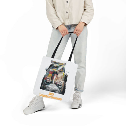 Personalized Initial Quote Khan Canvas Tote Custom Name