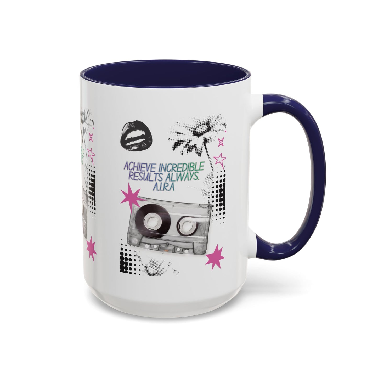 Personalized Cassette Vibes Accent Coffee Mug