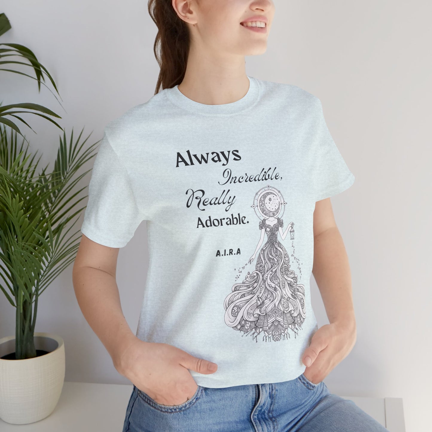Personalized Cute Illustration black and white Graphic Tee
