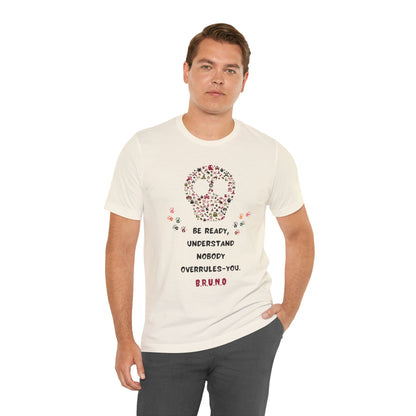Personalized Peace Floral  and Skull Tee