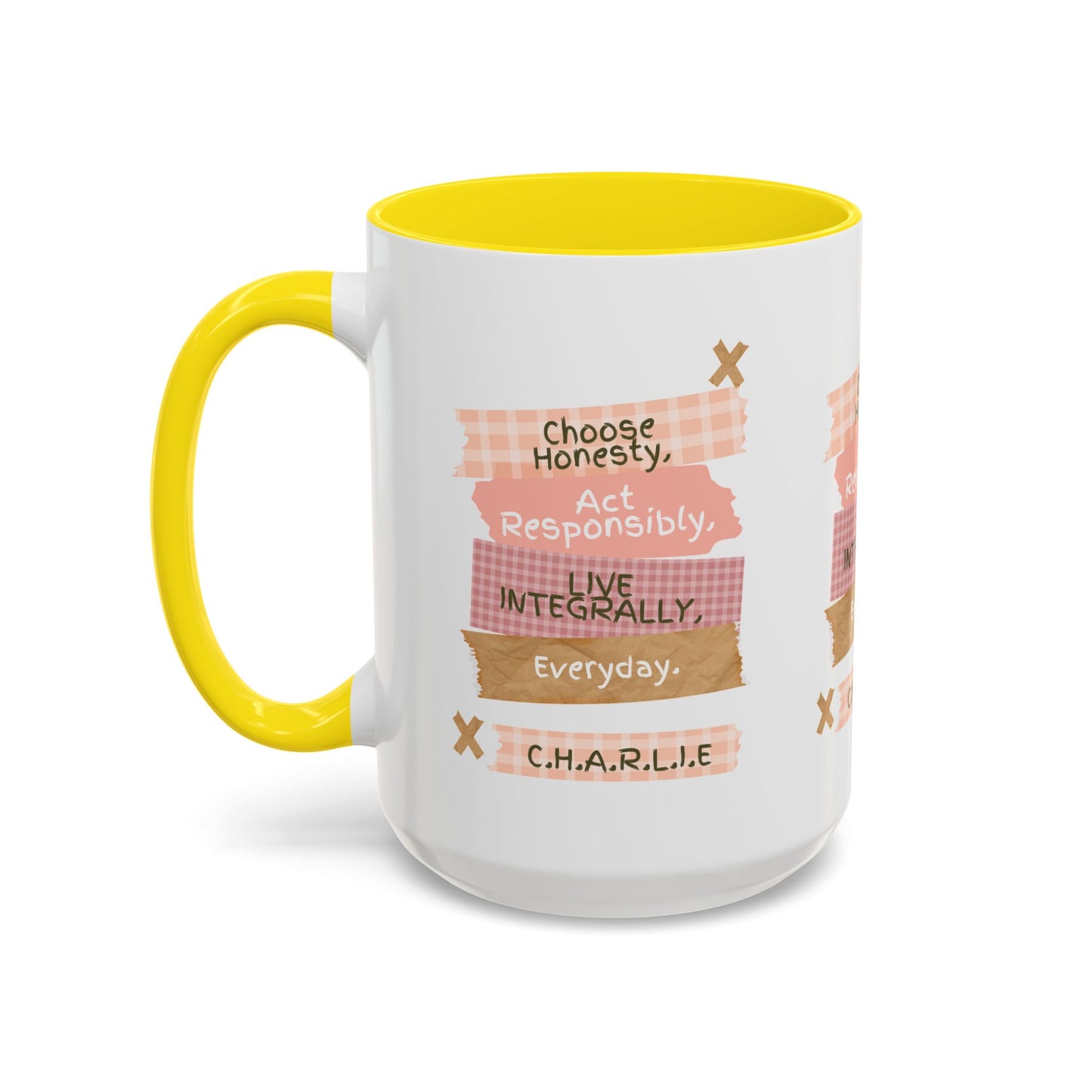 Personalized Message Pieces Accent Coffee Mug