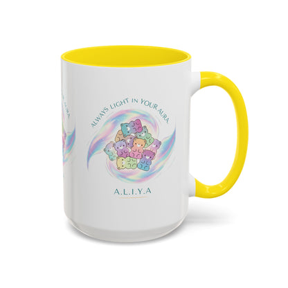 Personalized Initial Cloud Collage Accent Coffee Mug