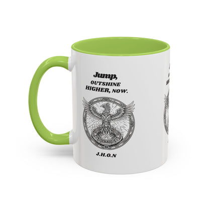 Personalized Eagle Circle Accent Coffee Mug