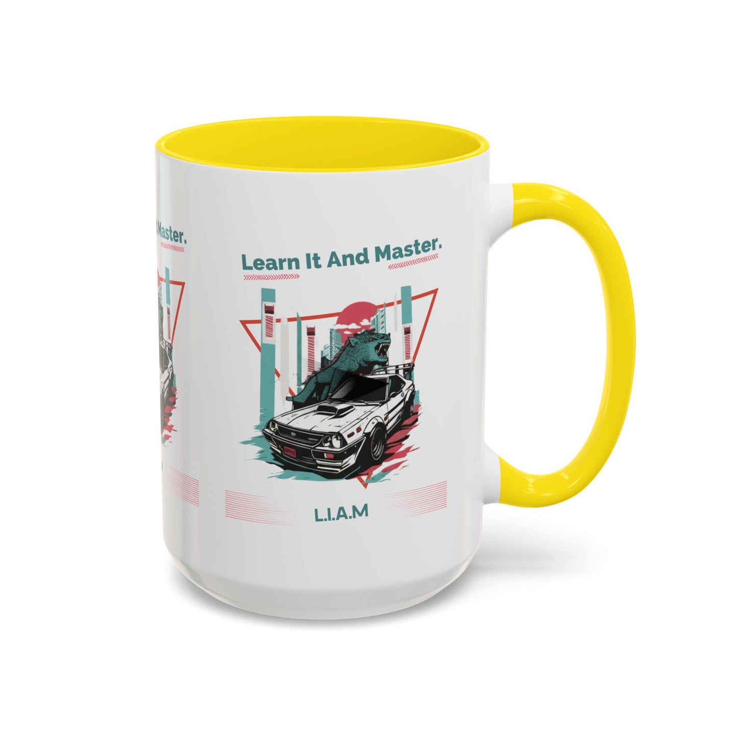 Personalized Retro Racing Accent Coffee Mug
