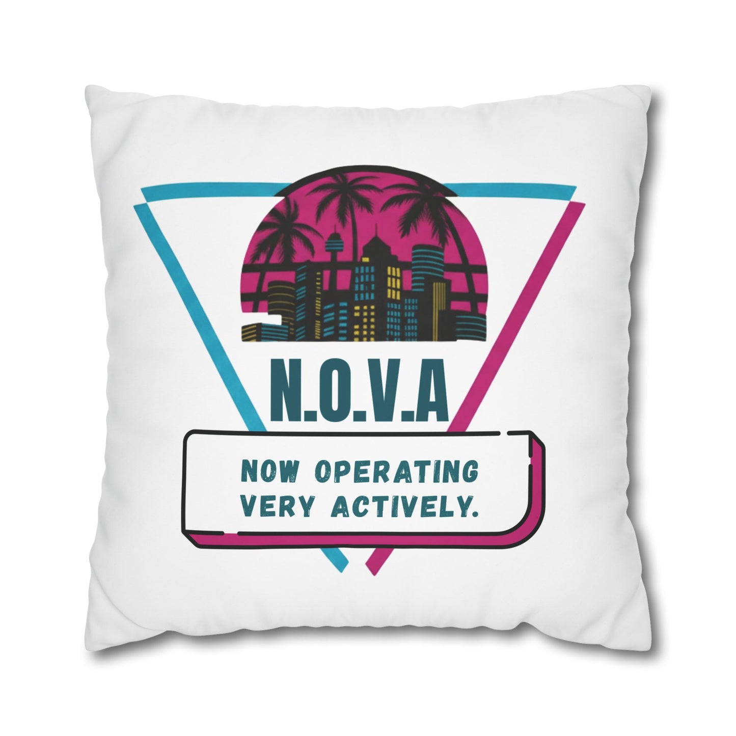 Personalized Initial Quote Building — Custom Sayings on Square Poly Canvas Pillowcase