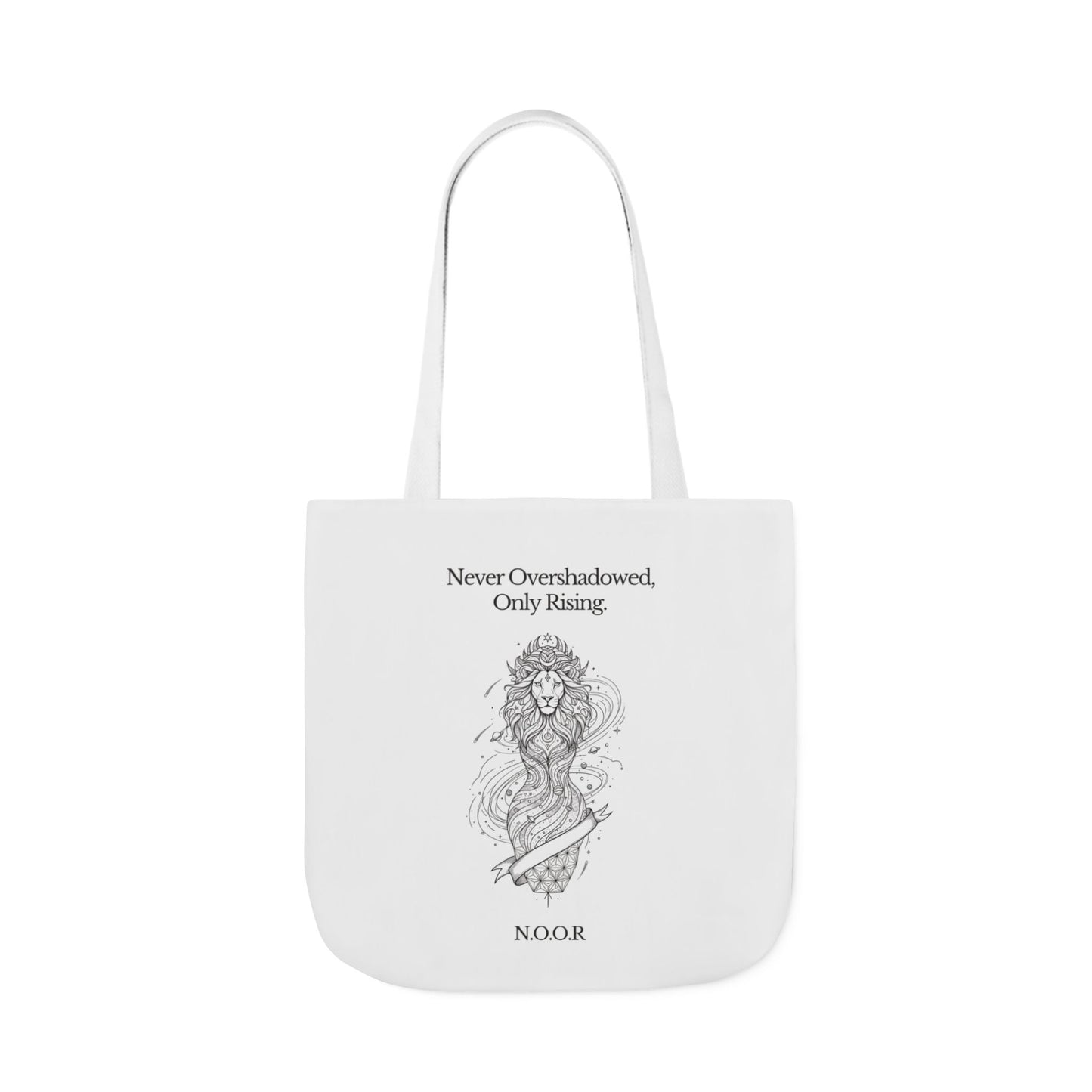 Personalized Initial Quote Girl Lion Canvas Tote Custom Name