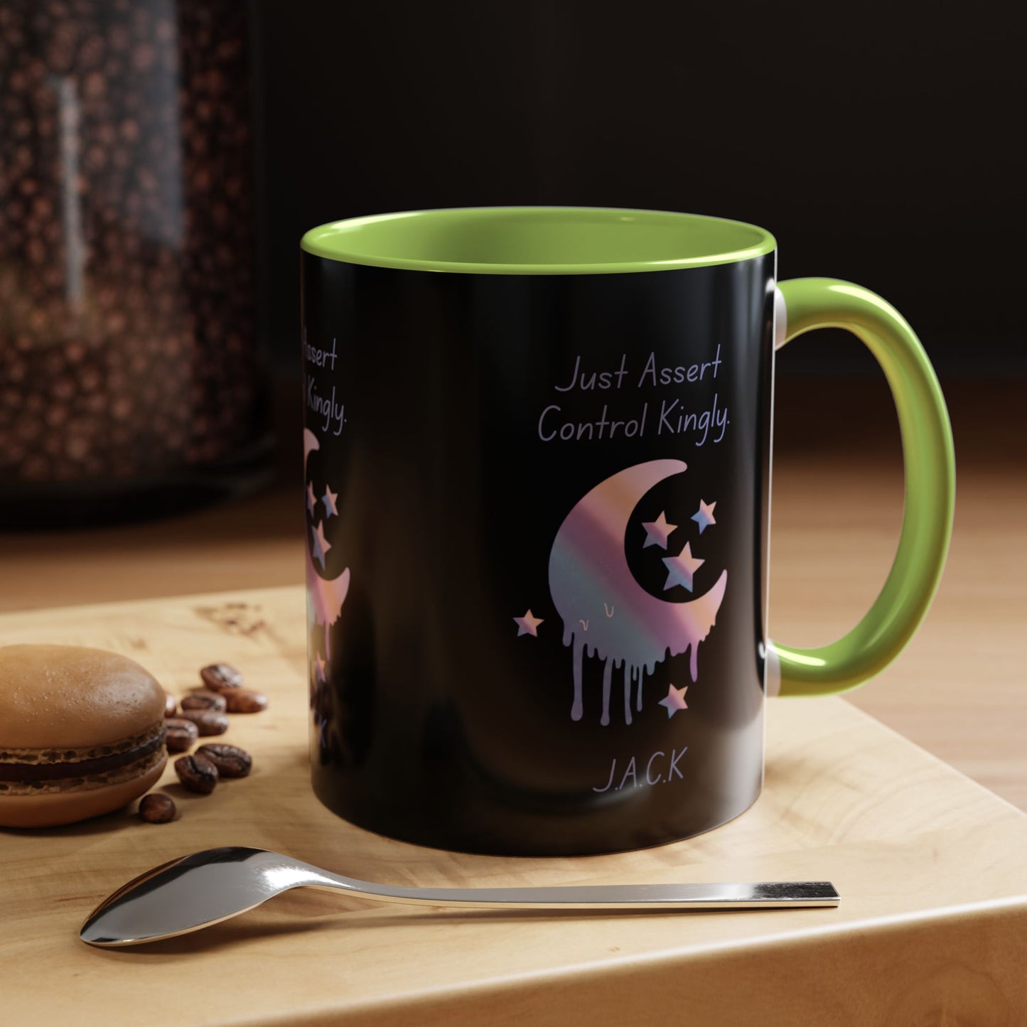 Personalized Moon Dripping Accent Coffee Mug