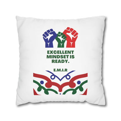 Personalized Initial Quote Victory — Custom Sayings on Square Poly Canvas Pillowcase