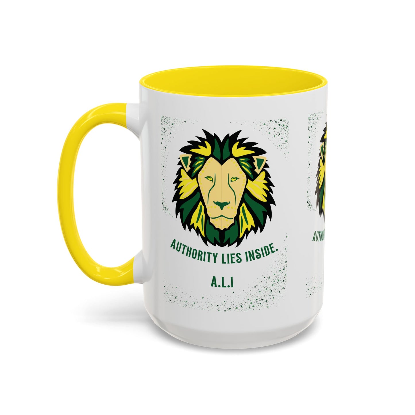 Personalized Initial Lion Accent Coffee Mug