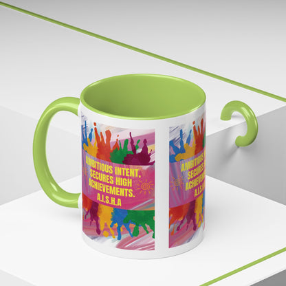 Personalized Initial Colorful Paint Accent Coffee Mug