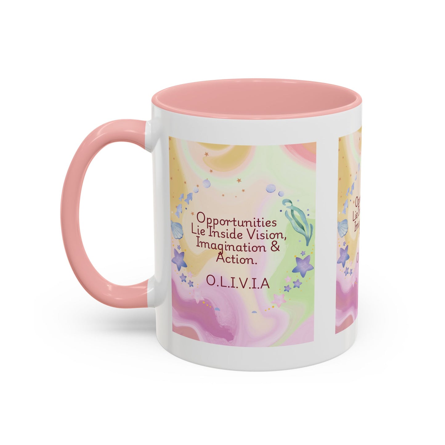 Personalized Ocean Theme Accent Coffee Mug