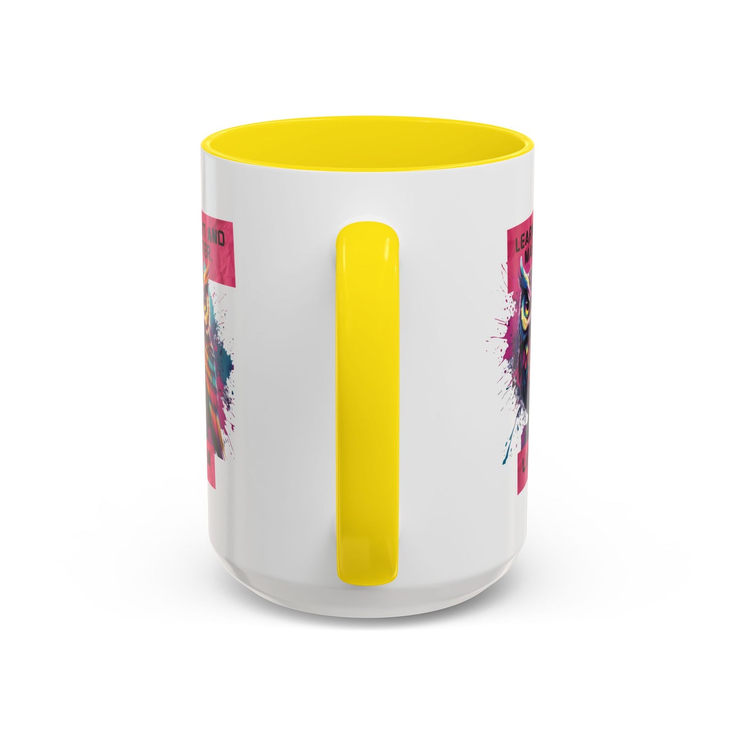 Personalized Initial Owl Accent Coffee Mug