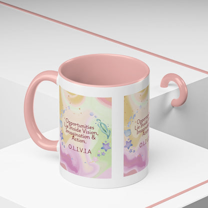 Personalized Ocean Theme Accent Coffee Mug